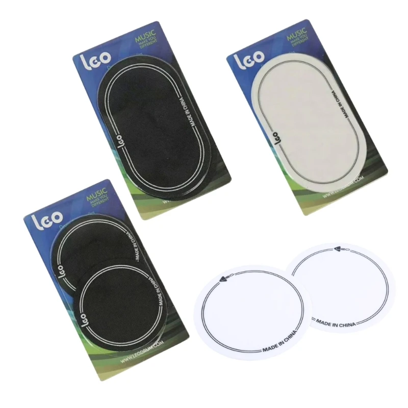 Drumhead Protector for Drum-heads Kick Pad 2pcs Bass Drum Patches Percussion Instrument Accessories Drum Head Patches