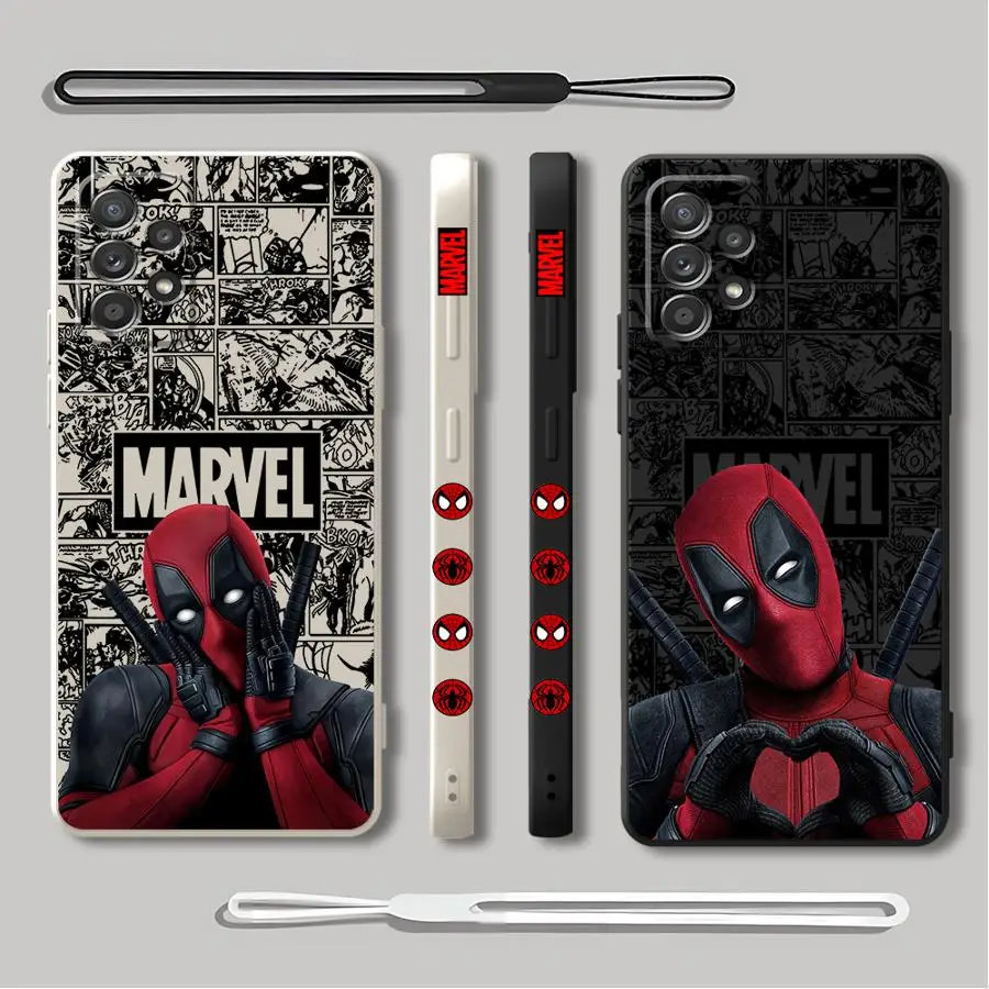 Marvel Funny Deadpool Phone Case for Samsung Galaxy A14 A13 A15 A23 4G A34 A33 A53 A25 A24 A54 A35 A52 5G A11 A12 Soft Cover