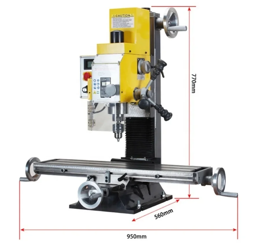 

WMD25V Drilling and Milling Machine for Metal with Tapping Milling Drilling Multi-function Drilling Milling Machine
