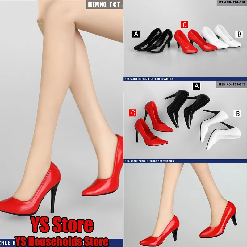 2 Styles TCT-012 1/6 Female Soldier High-heels TCT-013 Fashion Pointed Toe Shoes Model Accessory for 12