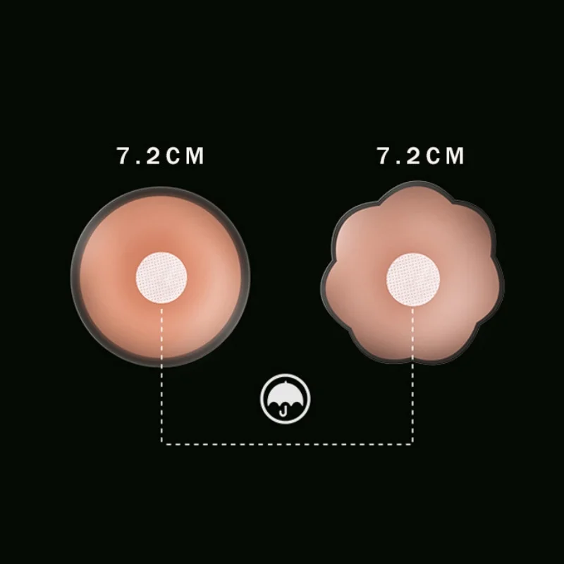 Reusable Women Breast Petals Lift Nipple Cover Invisible Petal Adhesive Strapless Backless Stick on Bra Silicone Breast Stickers