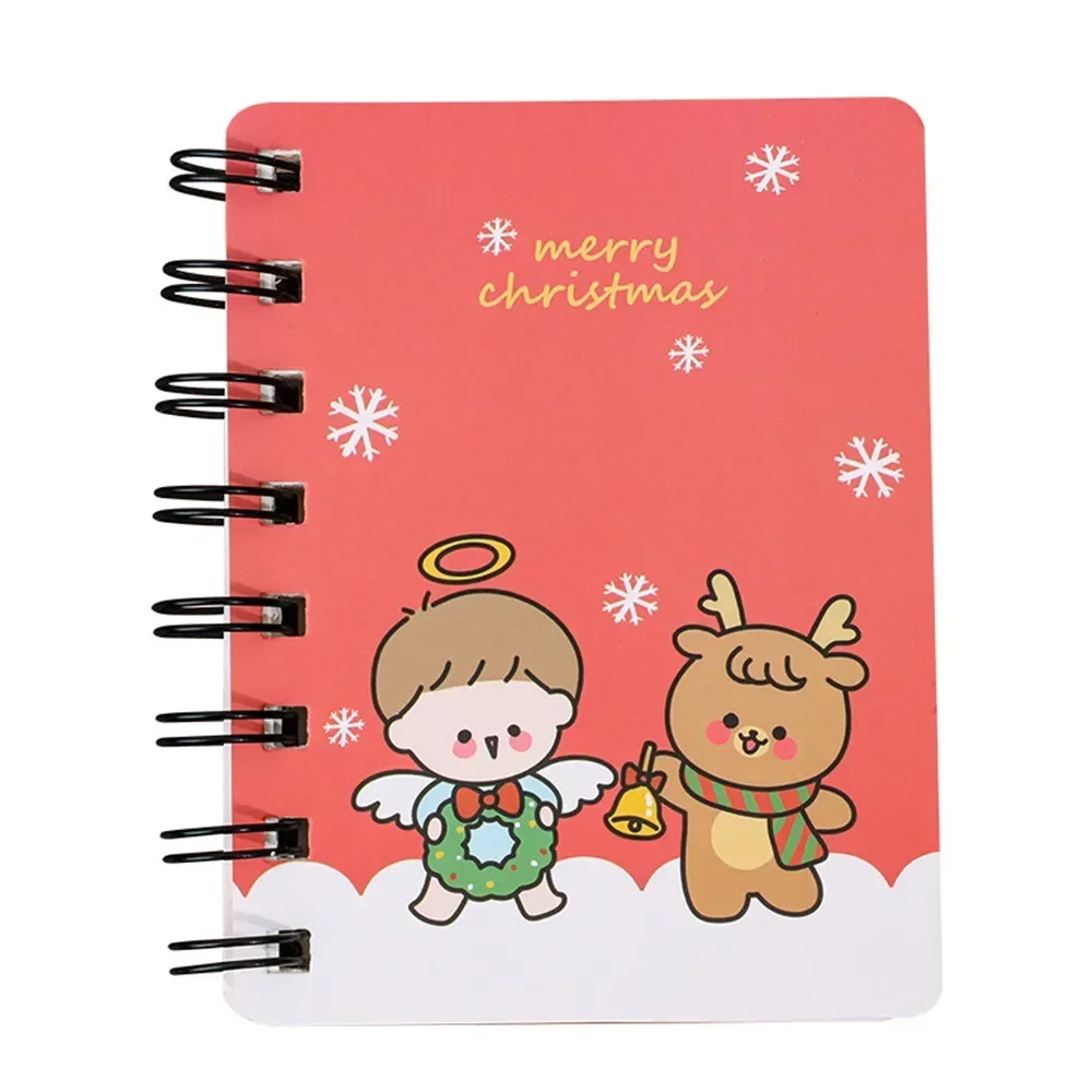 Mini Christmas Series Coil Notepad Cute Santa Pocket Memo Pads School Supplies Kid Gift Portable Notebooks Student Stationery