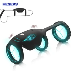 HESEKS Cock Ring Vibrator Penis Testicles Delay Trainer G Spot Stimulator Three Rings Vibrating Massager Sex Toys for Men Adults