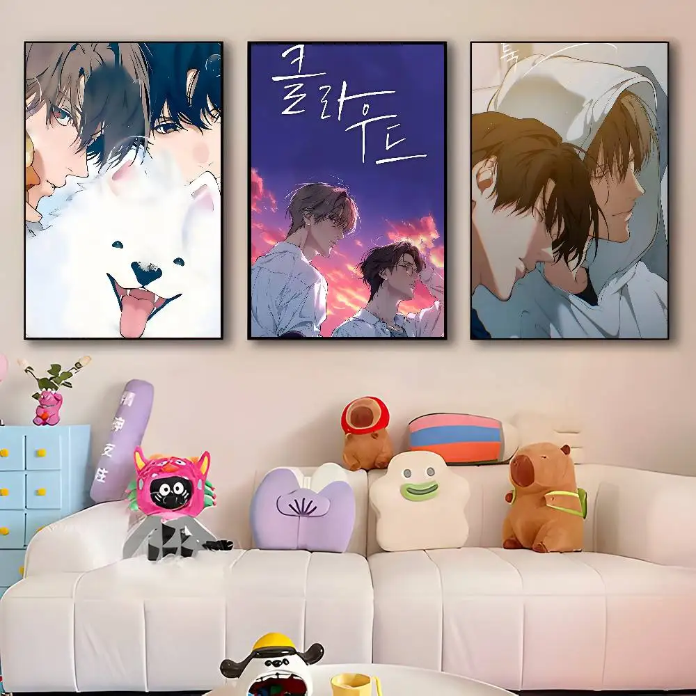 Anime Lost In The Cloud Manga Posters HD Print Vintage Wall Art Decor for Home Study Room