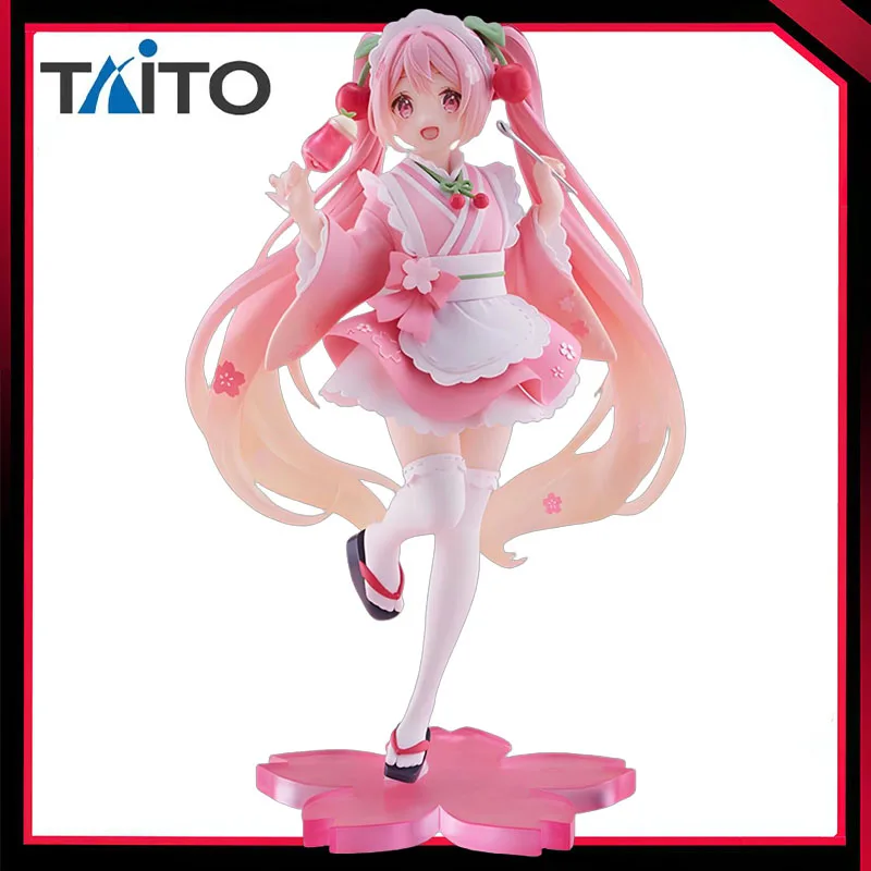オリジナル-taito-初音ミクアニメミク-coreful-桜風カフェ版アクションフィギュア玩具-pvc-モデルフィギュアーツコレクション装飾