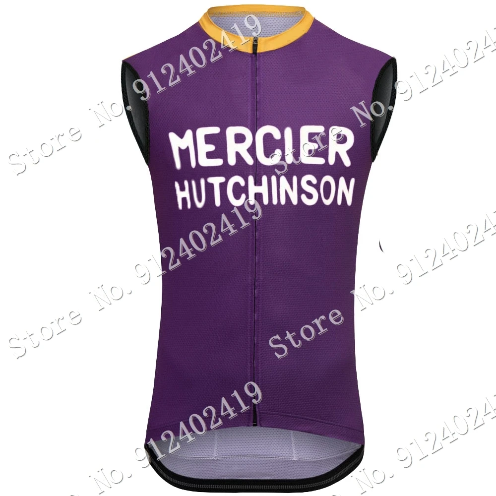 2023 Mercier Retro Sleeveless Jersey Cycling Vest Winter Bike Clothing Men Mountain Road Bicycle Jerseys MTB Maillot