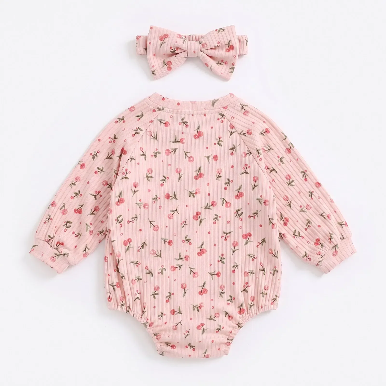 Herbstliche Blumen-Baby-Bodys für Säuglinge, Niedliche Einteiler-Kleidung mit Stirnband – Detail 8