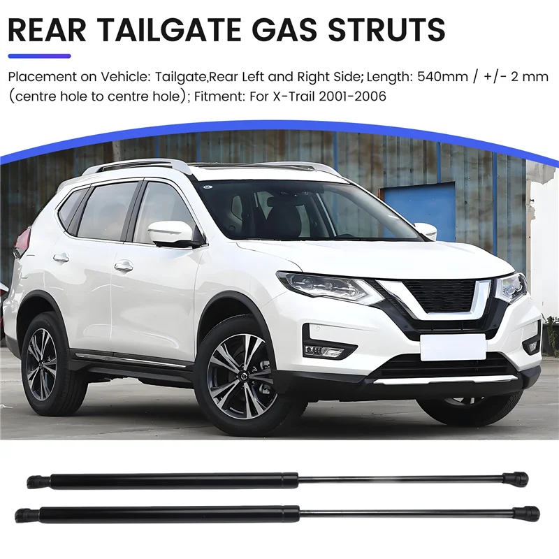 

2Pcs Rear Tailgate Trunk Boot Gas Struts Lift Support Damper Spring For Nissan X-Trail 2001-2006 90450-8H31A 90451-8H31A
