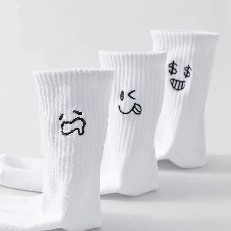 5 Pairs Cute Casual Socks For Womens Soft Versatile Fashionable Girl Socks Tide Medium Length Stockings Kawaii Mini Crew Socks image 3