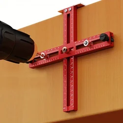 Aluminum Cabinet Handle Jig Adjustable Punch Locator Tool Positioning Ruler Drilling Template Guide for Drawer Knobs and Pulls