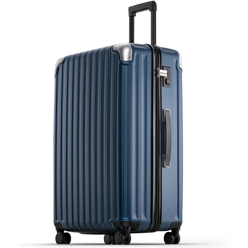 Grace Luggage, 28 Inch Hardside Suitcase, Harshell Travel Luggage with Tsa Lock, Spinner Wheels, Blue, 28 Inch