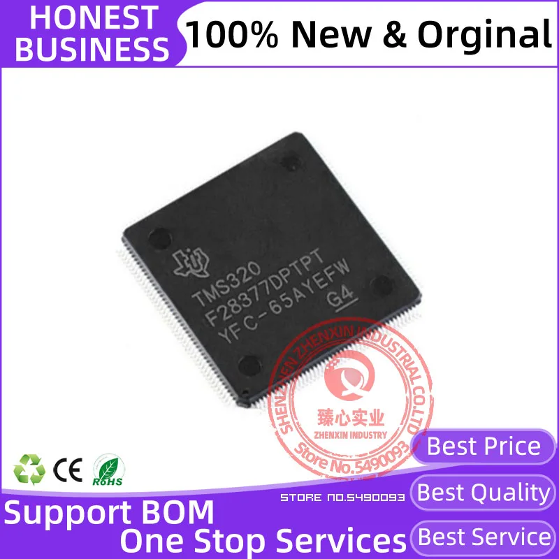 TMS320F28377 HLQFP-176 TMS320F28377SPTPS Original New 32-bit Microcontrollers - MCU C2000 32-bit MCU with 400 MIPS, 1xCPU, 1xCLA