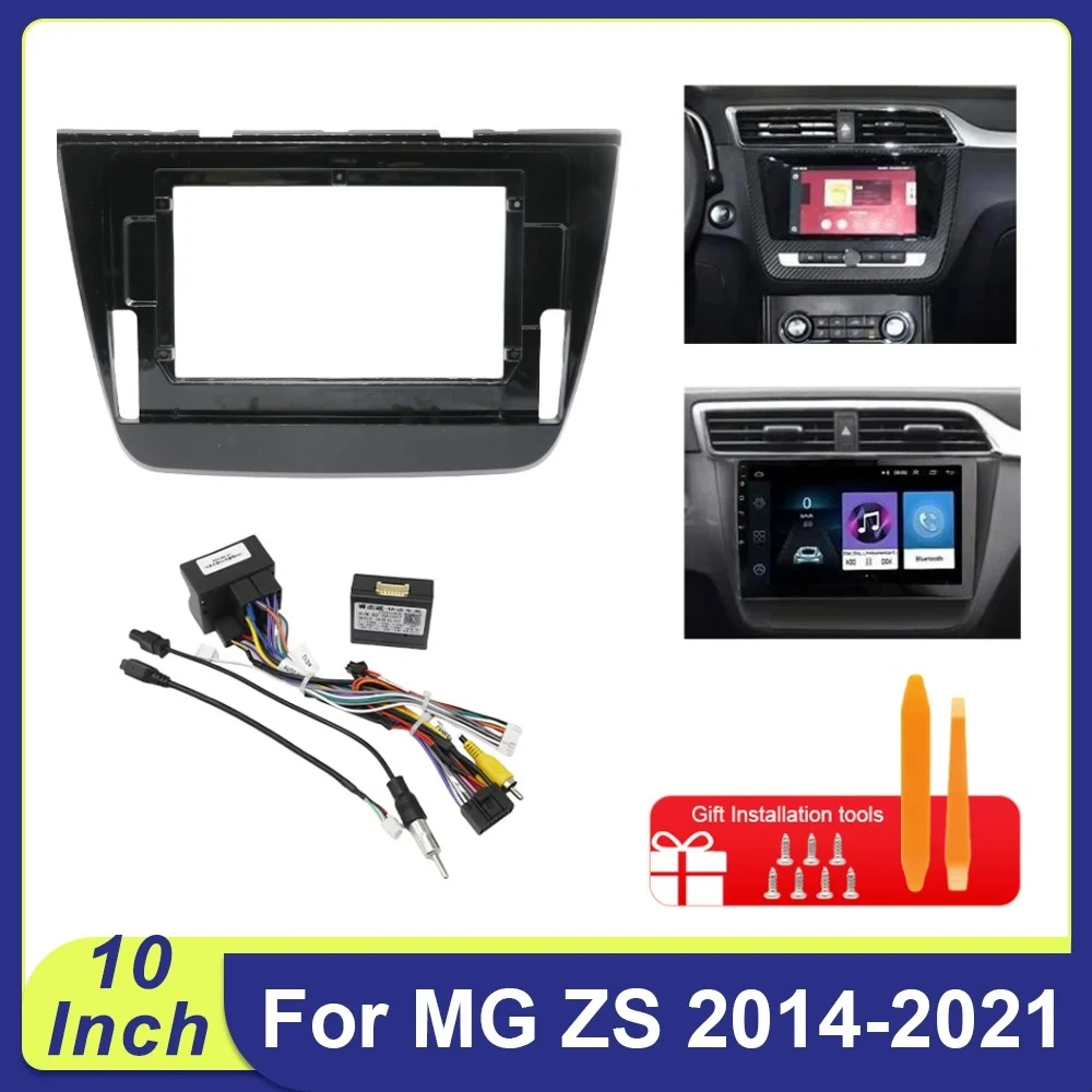 

10 Inch For MG ZS 2014-2021 2DIN Car Frame Fascia Canbus Box Adapter Android Radio Dash Fitting Panel Kit