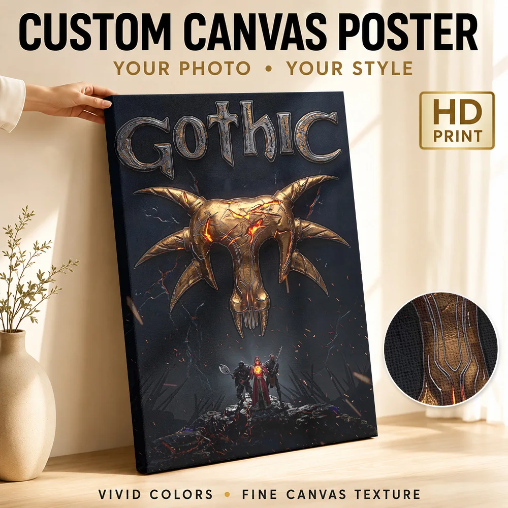 Gothic Remake Game Canvas Painting Poster Custom Gothic Horror Canvas Wall Art for Game Room Decor Ready to Hang Gift for Fans