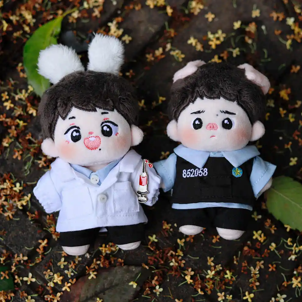 20cm Doll Clothes Idol Star Wang Yibo Xiao Zhan Fashion Costume Suit Stuffed Plushies Plush Doll Accessories Toy For Kids Gifts