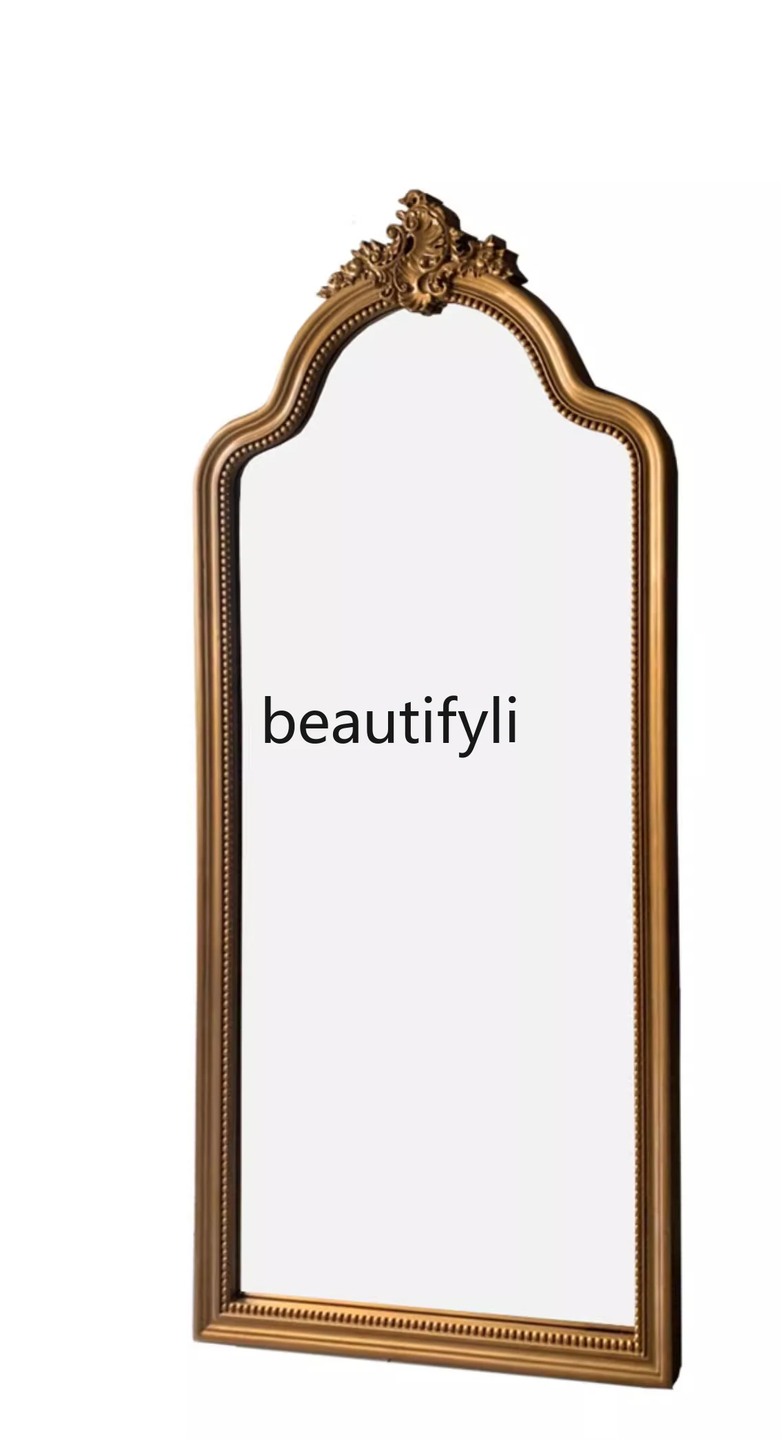 

Retro full-body mirror wooden frame nostalgic floor mirror household wall hanging dressing mirror