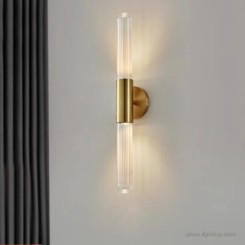 

Светлый роскошный стеклянный настенный светильник для коридора, холла, скандинавский волнистый алюминиевый фон, настенные светильники, украшение для изголовья кровати, кабинета, лампа