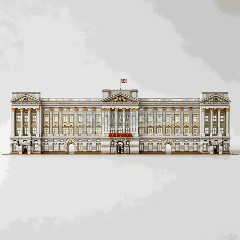 15418PCS Buckingham Palace Facade Architecture MOC Model Custom Puzzle DIY Creative Assembly Building Blocks Display Toy Gifts