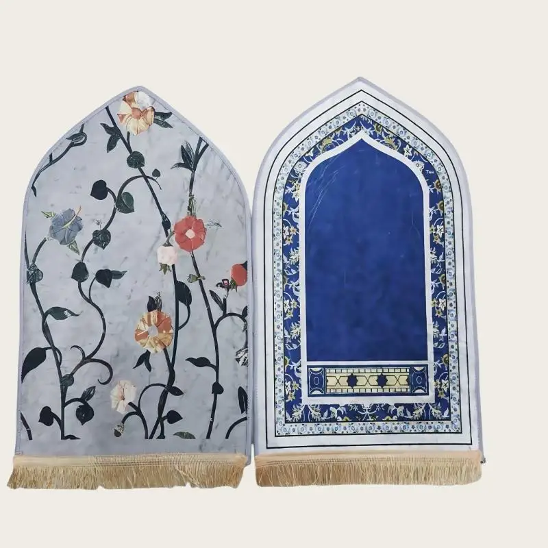 Muslim Prayer Mat Thick Soft Rug Travel Portable Prayer Rug Non-slip Irregular Prayer Mat Carpet For Muslim Carpets