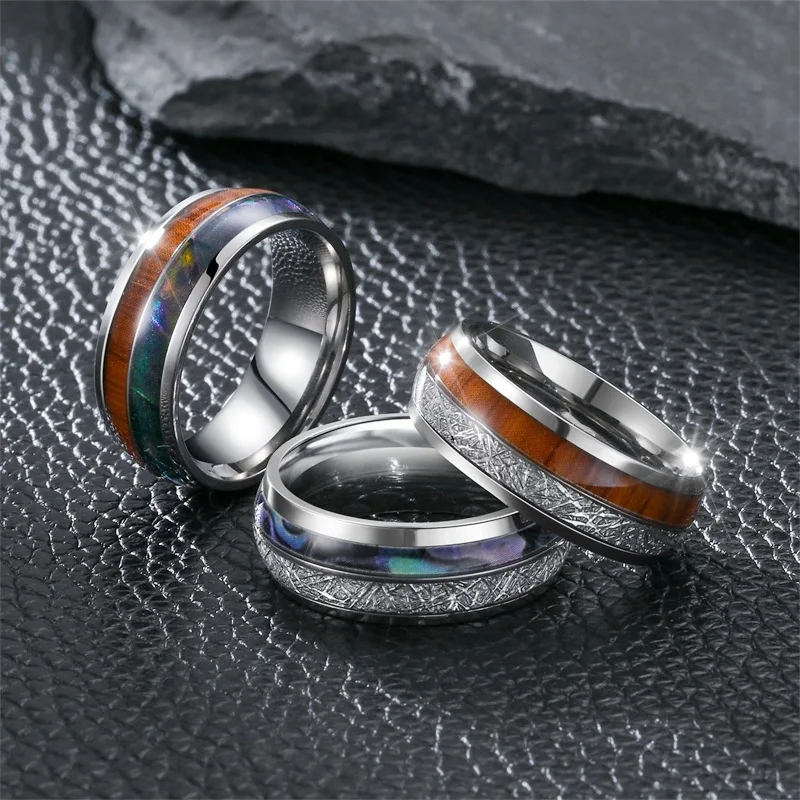 Slimming Ring for Men Weight Loss Care Fitness Wide Lose Weight Fat Burning Fashion Ring Stainless Steel Wedding Couple Jewelry