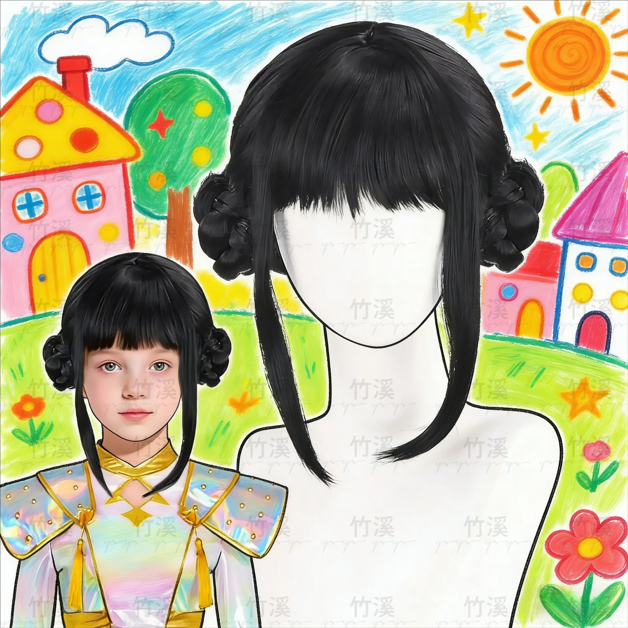 الخيال الأرجواني شعر مستعار تأثيري |   مقاومة للحرارة، مثالية للهالوين ولعب الأدوار، شعر أرجواني طويل، قابلة للتصفيف