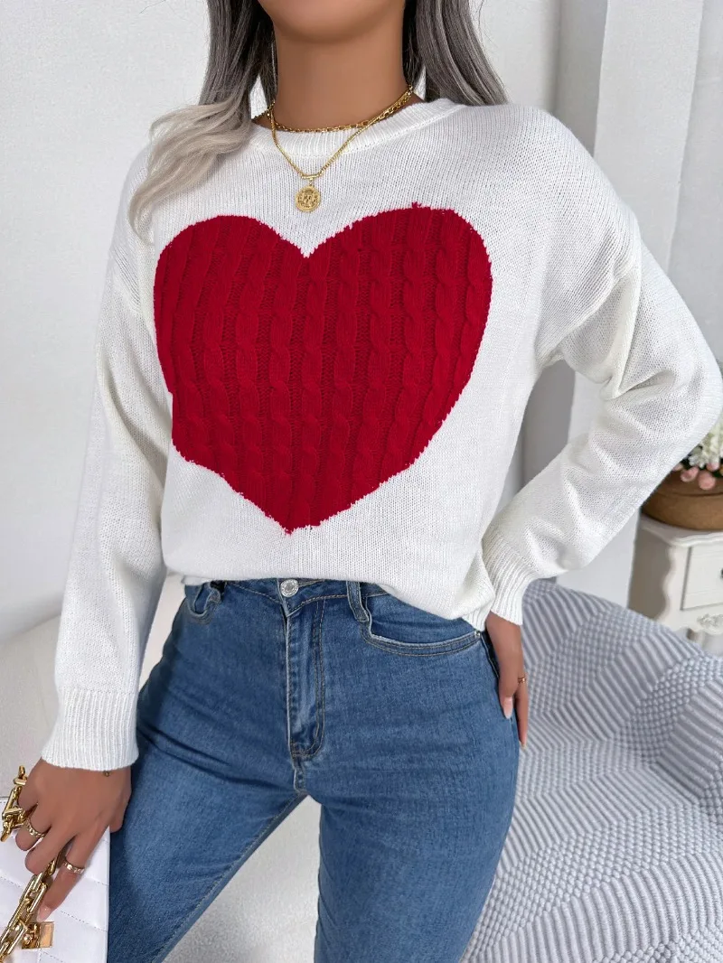 

LISM 2025 Winter Casual Knitted Sweater Women Solid Patchwork Loose Lantern women's winter clothes y2k hoodies sweatshirt 2025