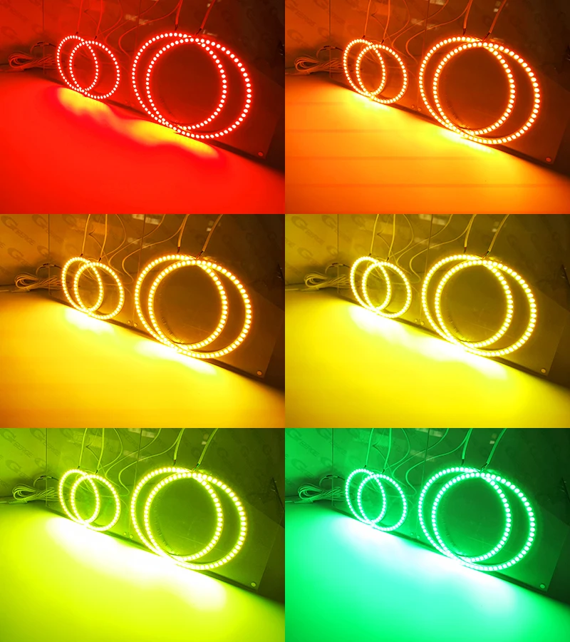 For Ford Maverick 2005 2006 2007 BT App RF Remote Control Multi-Color Ultra Bright RGB LED Angel Eyes Halo Rings Kit Day Light