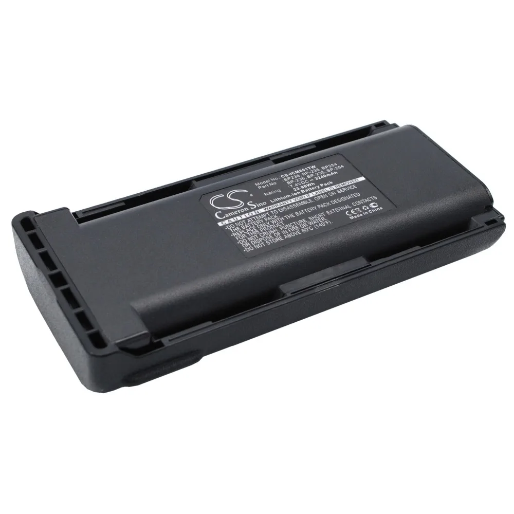 CameronSino Battery 3240mAh BP235 BP236 BP-253 BP254  for ICOM IC-F70DST IC-F70S IC-F70T IC-F80DS IC-F80DT IC-F80T IC-F9011