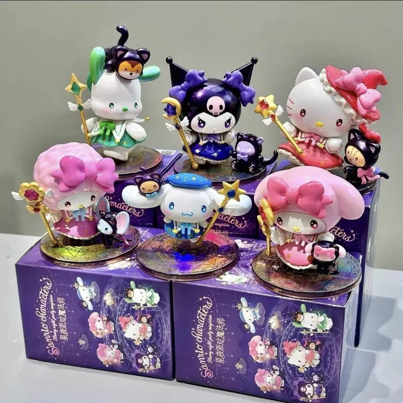 

6pcs Sanrio Hello Kitty Cinnamoroll Anime Kawaii Ins Lovely Doll Desktop Pendant Cute Kuromi My Melody Birthday Gifts Toys