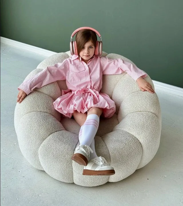 2025 meninas russas primavera e outono algodão listrado americano rendas até camisa meia saia crianças conjunto de duas peças