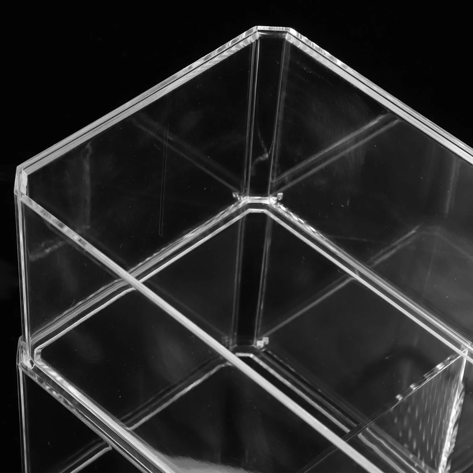 

2-Layer Large Capacity Makeup Puff Holder Transparent Storage Box Beauty Sponge Organizer Powder Puff Case