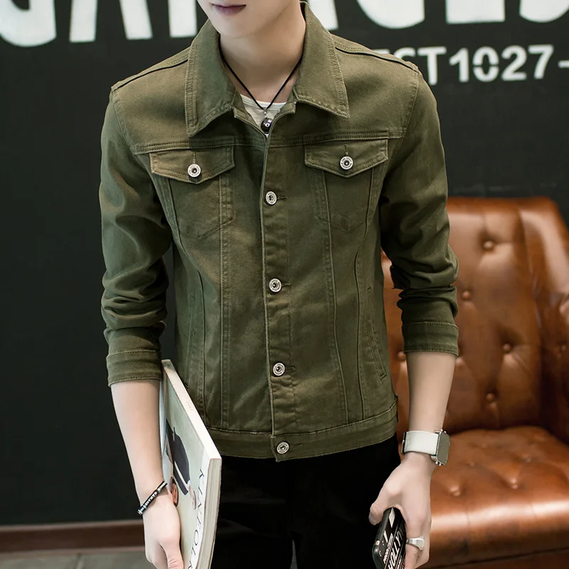 Spring and Autumn New denim jackets for men's fashion trends, slim fitting youth, handsome denim jackets  coats men