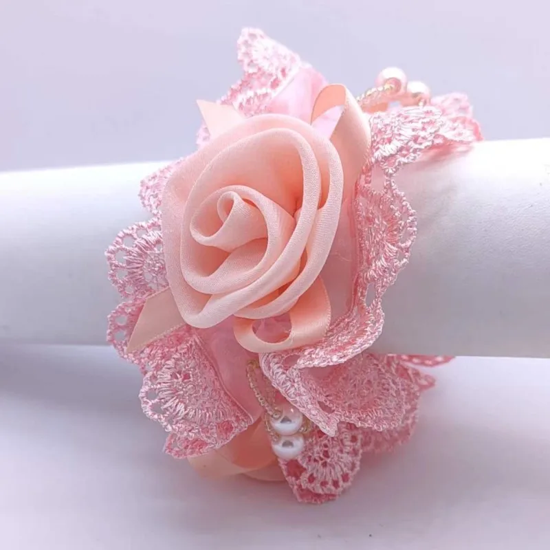 3 kwiaty szerokie kółko elegancka opaska na głowę kobieca elastyczna gumka kucyk Coles Para El Pelo Scrunchies akcesoria do włosów