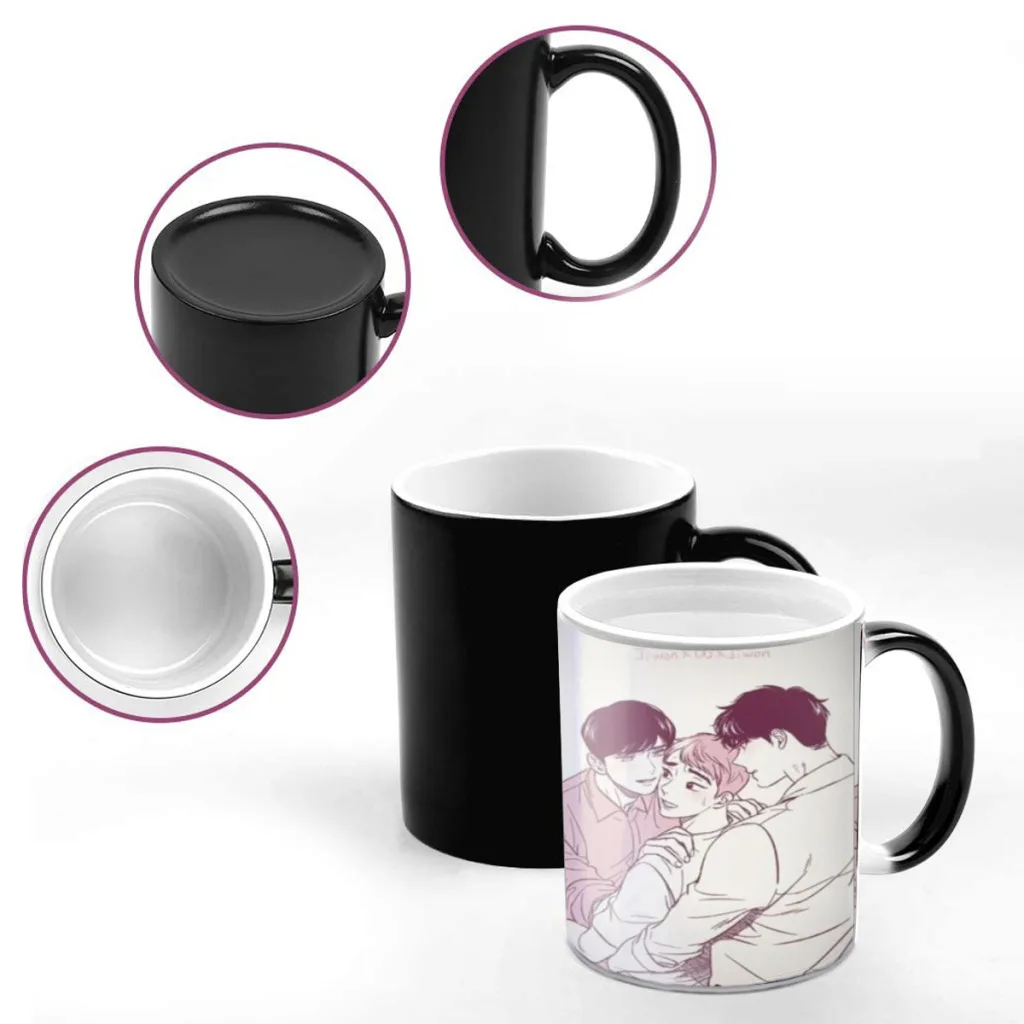 Anime B-BJ A-alexes Friends Birthday Gifts Color Changing Magic Ceramic Creative Coffee Mugs Tea Cups