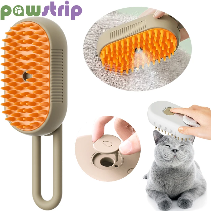 

Cat Steam Brush Electric Anti-splashing Cat Comb Soft Kitten Massage Bath Brush Pet Hair Removal Combs Pet Grooming Supplies