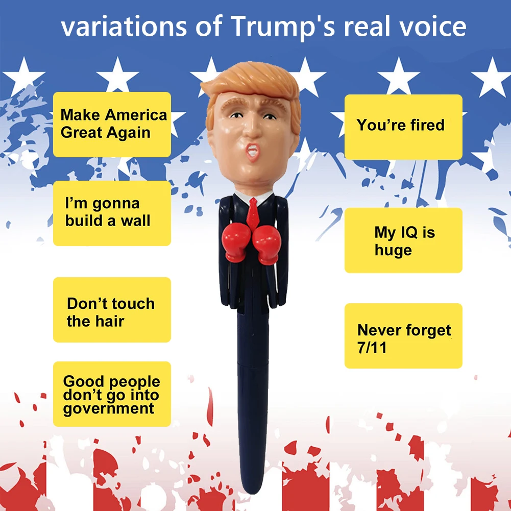 

Trump Merchandise W/Real Voice Trump Boxing Pen Talking Trump Pen Funny Gift for Men Unique Gag Gifts Christmas Birthday