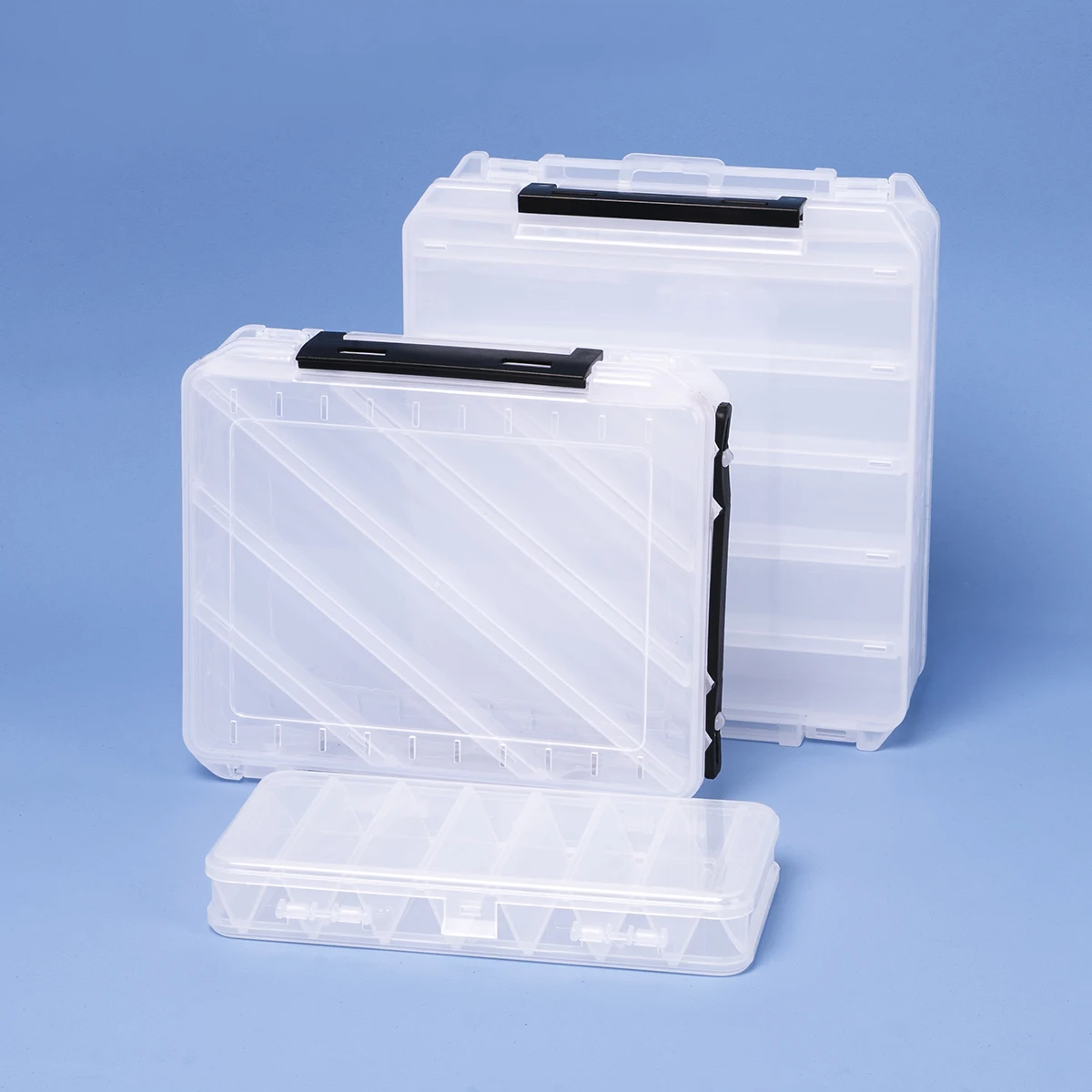 3xtra large tackle.box Extra Large Fishing Tackle Boxes Double Layer Bait Container Portable Lure  Storage Multi Compartments Gear Tool Box Plastic Case