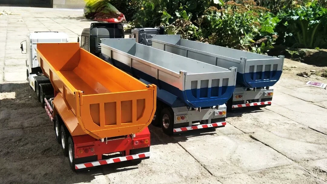 1/14 Hydraulic Dump Trailer Model Tamiya Tractor Trailer Model Sand Truck Boy Toys