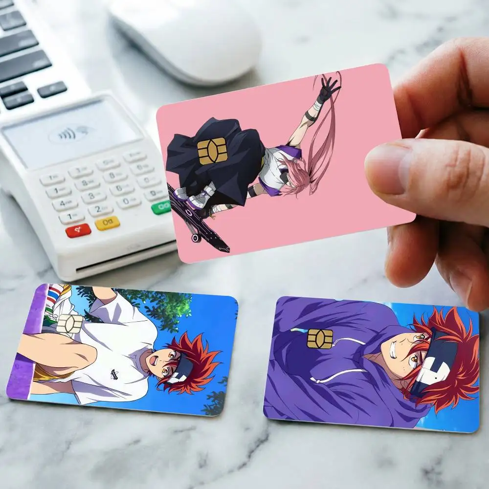Anime SK8 the Infinity Reki Kyan Credit Card HD Stickers Game Card Decal Small Chip Waterproof Sticker Gift