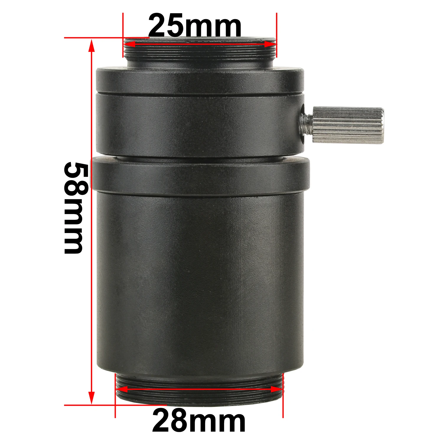 KOPPACE 1X Interfaz de microscopio Longitud focal ajustable 28 mm Interfaz de montaje de microscopio