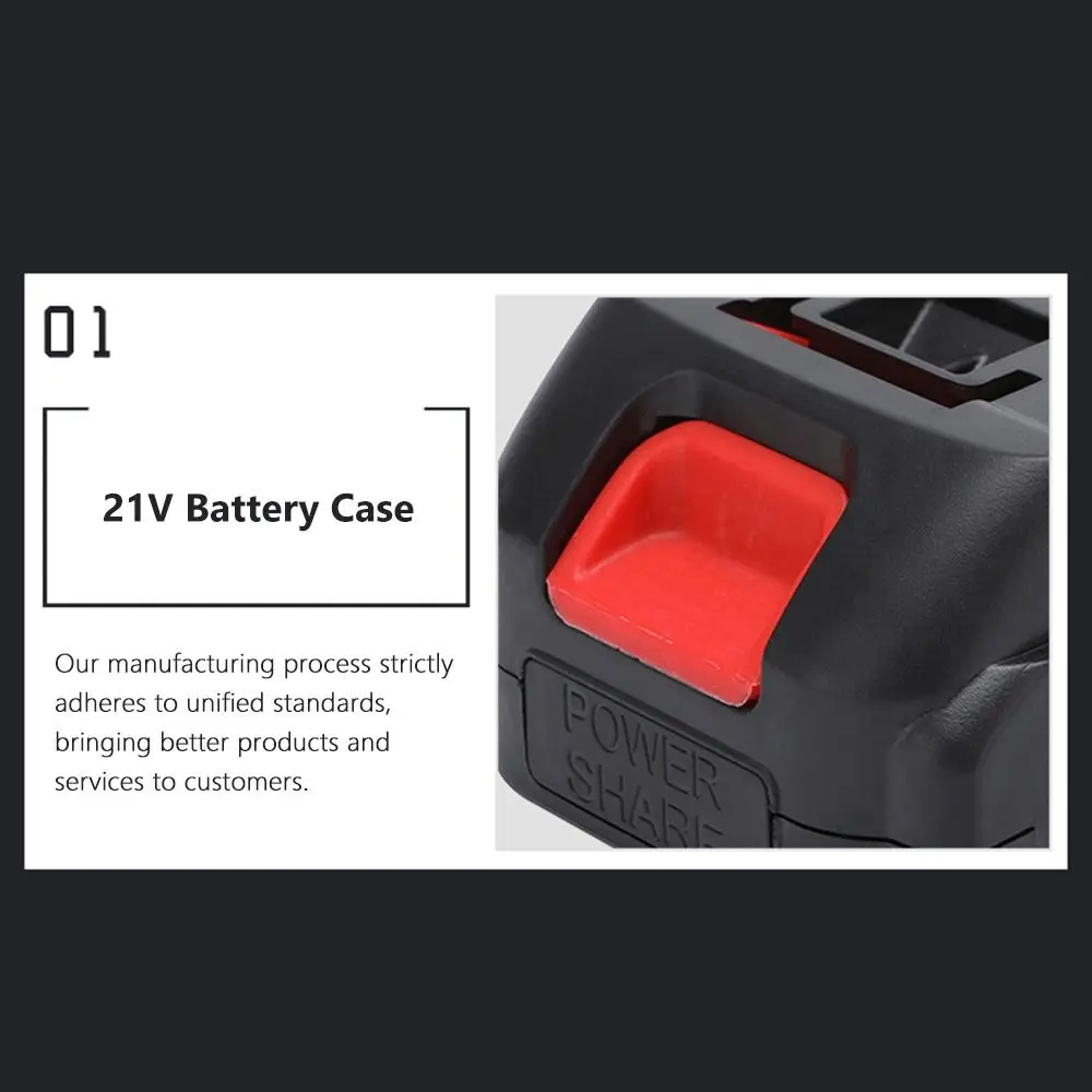 

Durable Plastic Battery Plastic Case DIY 18650 for Makita Nylon Shell Circuit Board Black Garden Tool Lithium Electric Drill