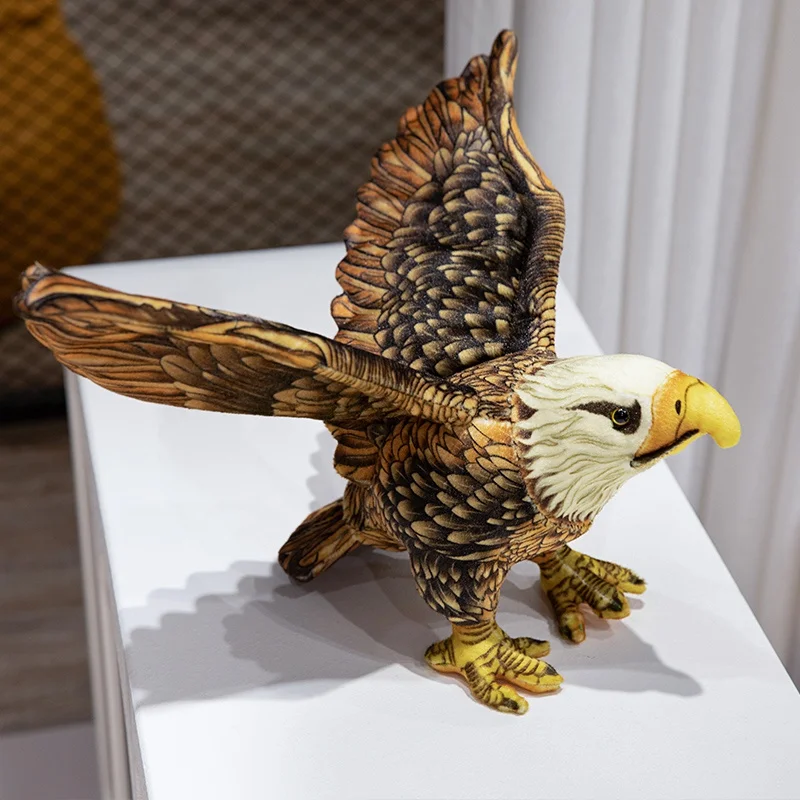 30CM lindo simulación águila Animal relleno juguete de peluche Swift Eagle juguete muñeca hecha a mano regalos de cumpleaños para niños decoración del hogar