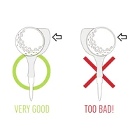 1 Box 4 Pcs Golf Tees 30.5*100 mm Reduces Friction Side Spin Step Down Plastic Petal Type Adjustable Tee Golf Accessories 6