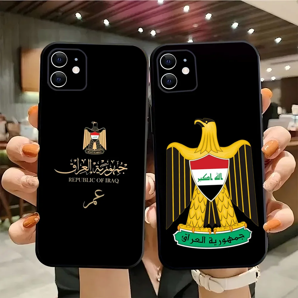 Nation Iraq Flag Phone Case Silicone Soft For IPhone 16 15 14 13 12 11 Plus Pro Max Plus