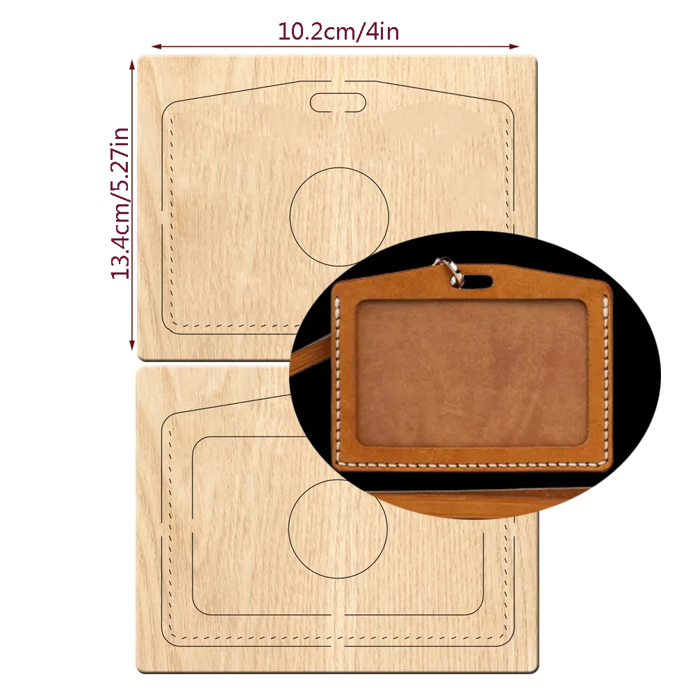 

Горизонтальная деревянная форма для вырезания нагрудных значков/бейджей для рабочих удостоверений, эксклюзивный инструмент для любителей рукоделия из кожи.