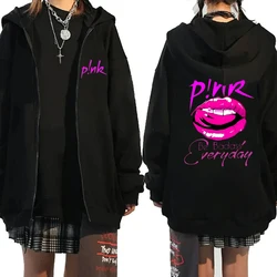 Hot sale P!Nk Pink Summer Carnival 2024 Tour print Zip-up Hoodie Men Women Fashion Y2k Sweatshirt Unisex Fleece Zipper Jacket