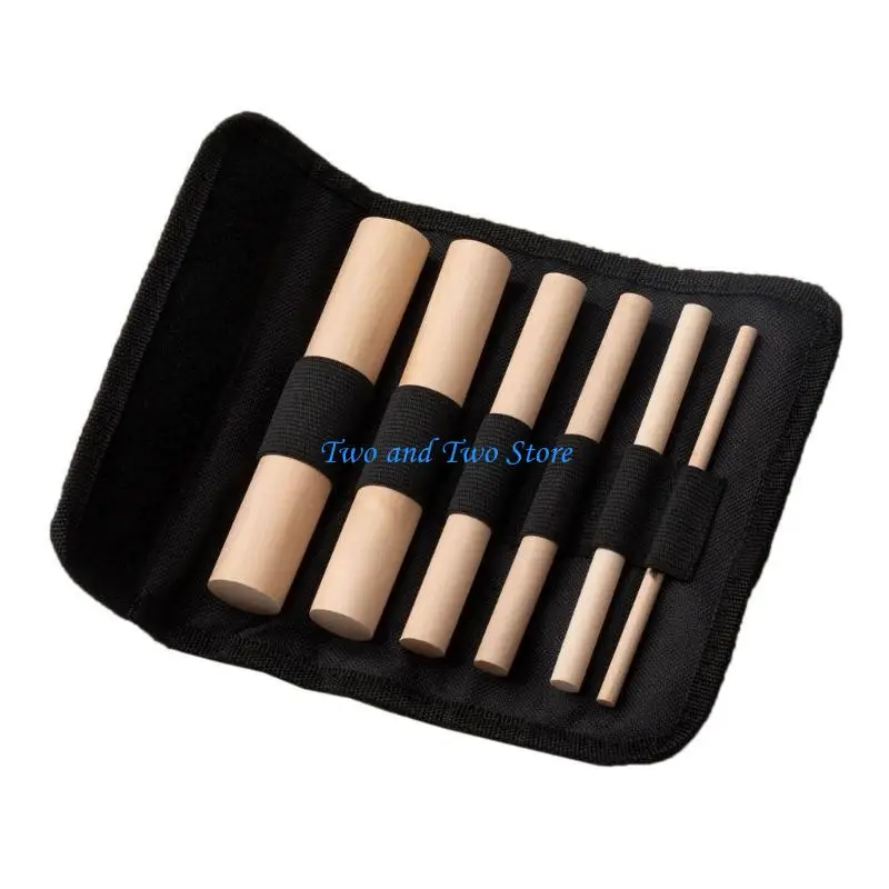 

HX6F 6pcs Circular Wooden Copper Wire Aluminum Wires Metal Wires Manual Tool