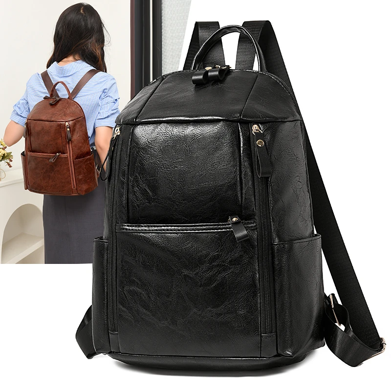 

Рюкзак из искусственной кожи для мужчин и женщин, портативные деловые дорожные рюкзаки для отдыха, маленькие уличные сумки на плечо для пешего туризма, альпинизма и велоспорта