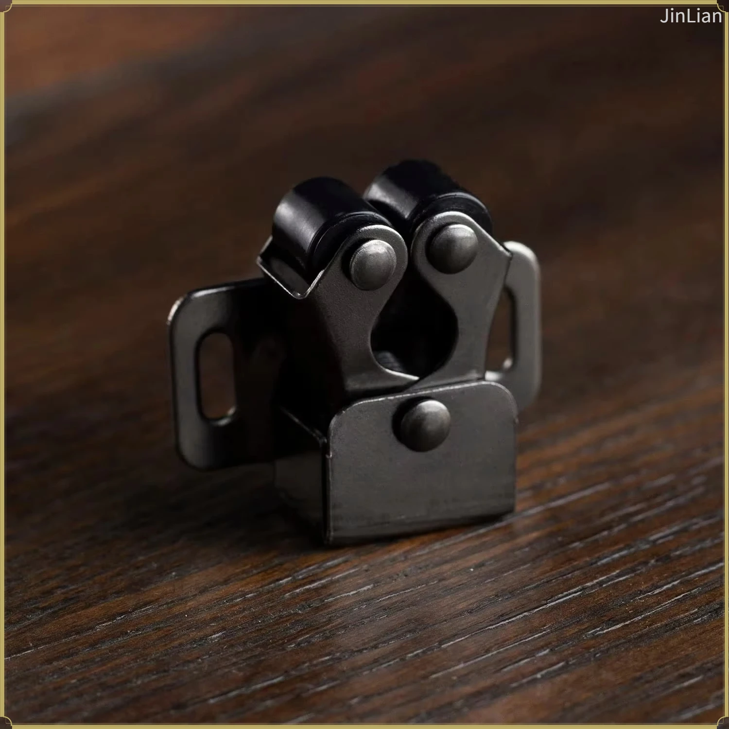 Furniture Door Stoppers Antique Copper Color Cupboard Cabinet Door Roller Latch Twin Double Catches with Striker and Free Screws