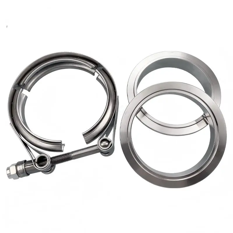 1.5-5Inch Car 304 Stainless Steel V Band Clamp Turbo Exhaust Pipe Vband Clamp Male Female Flange V Clamp Kits 2.25